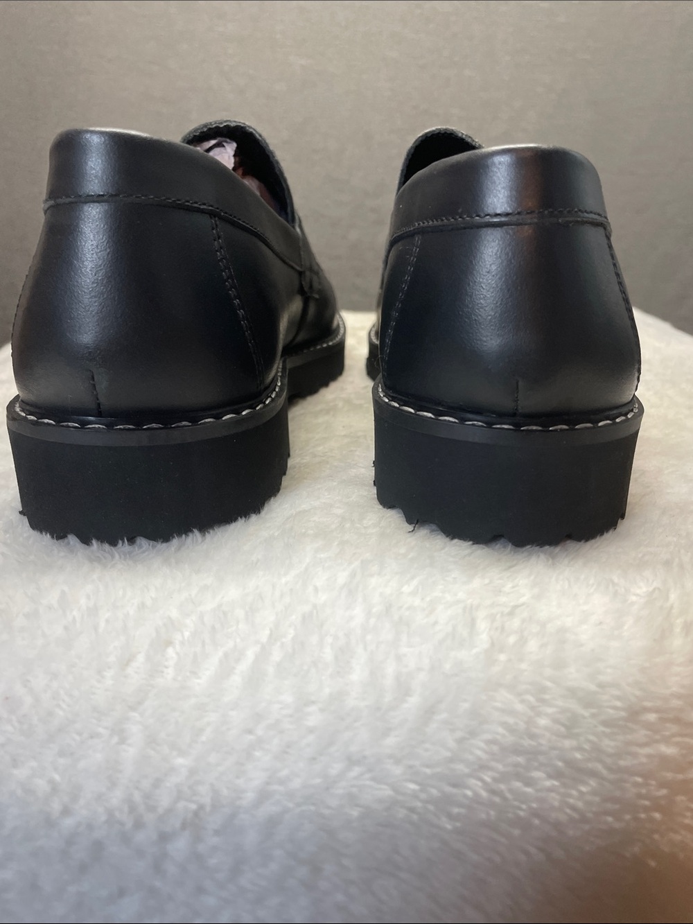 Urban Outfitters Black Lug-Sole Penny Loafers - Picture 6 of 9